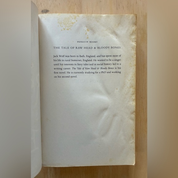 The Tale of Raw Head & Bloody Bones by Jack Wolf, 2013 Paperback - Picture 2 of 6